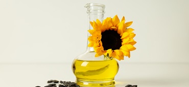 Concept of ingredients for cooking - Sunflower oil